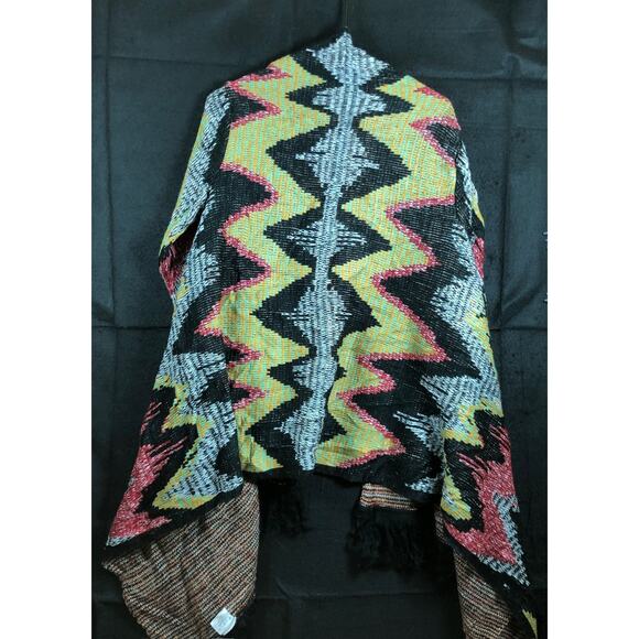 Peyton Jensen Womens Sweater Multicolored Cardigan Waterfall Open Front Small - Picture 10 of 12
